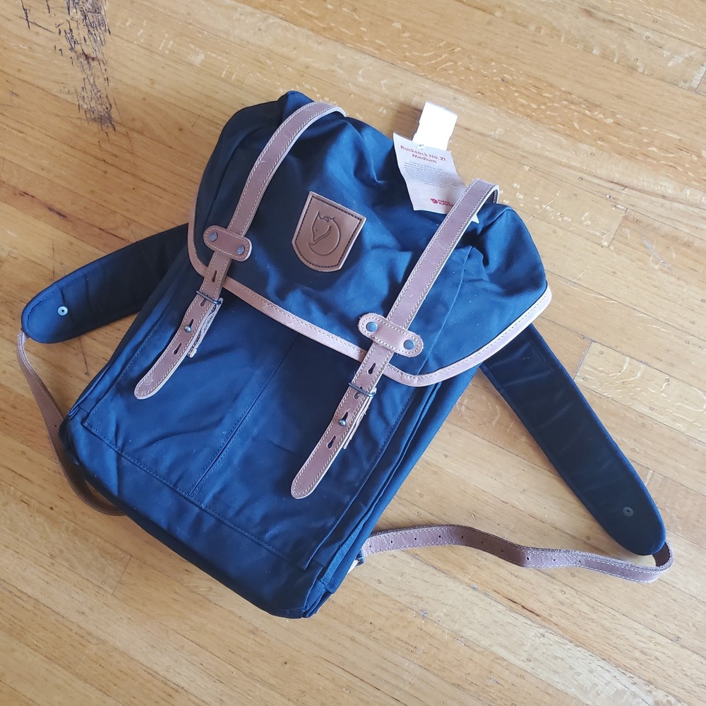 Fjallraven Rucksack No. 21 Medium Black G-1000 HeavyDuty Backpack Gorpcore NEW